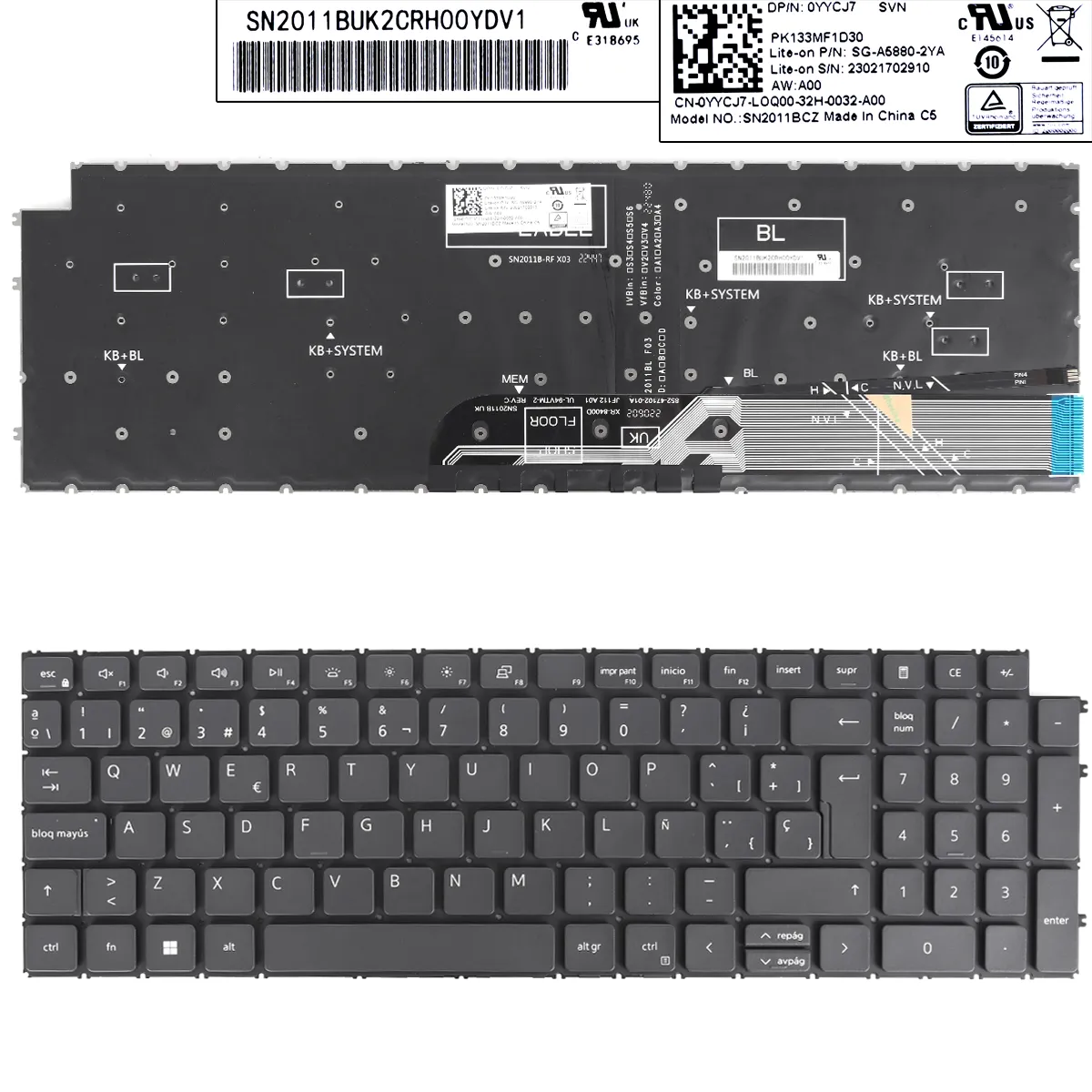 Picture of DELL Latitude 3520 Vostro 3510 3520 5510 5515 7510 BLACK(backlit WIN8)
